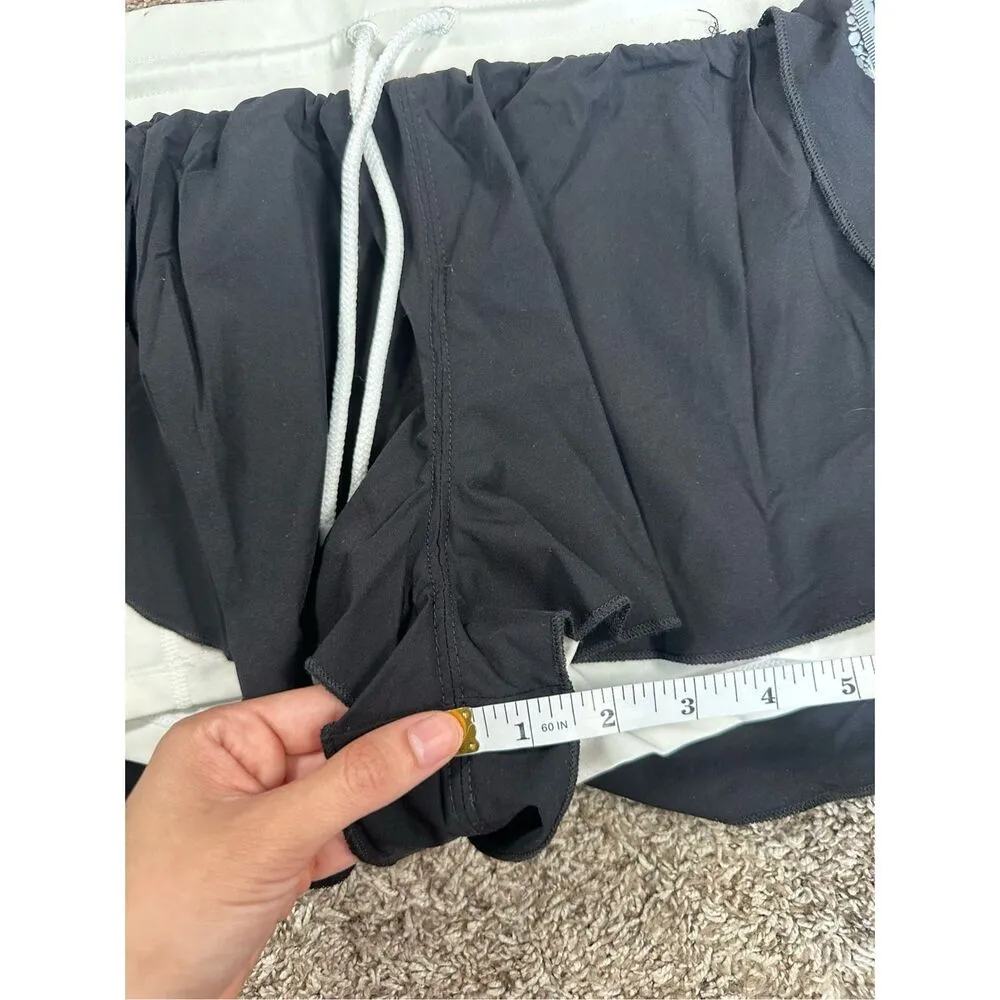 free people movement Day Dream 2-In-1 Shorts flowy athletic shorts black/white S - Image 14