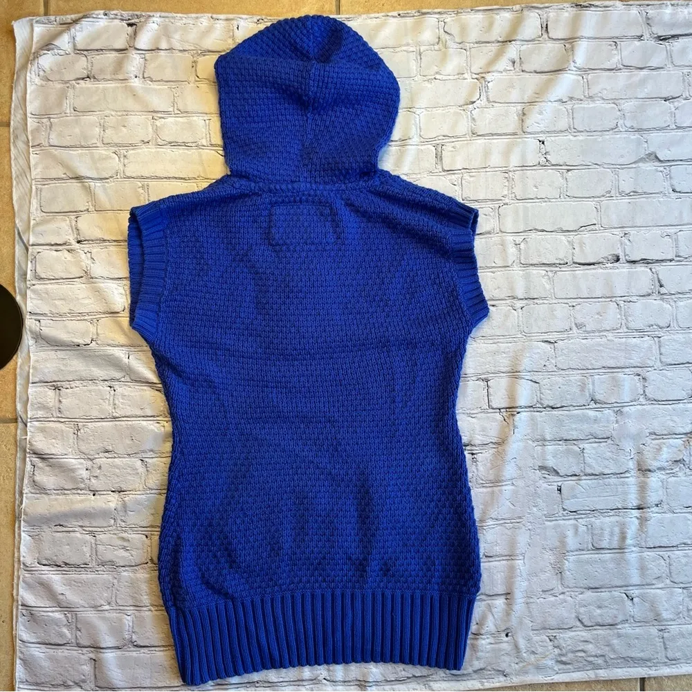 O’Neill Hooded Knit Sweater Dress Blue Women’s Small Surf Coverup Beach Travel - Image 5