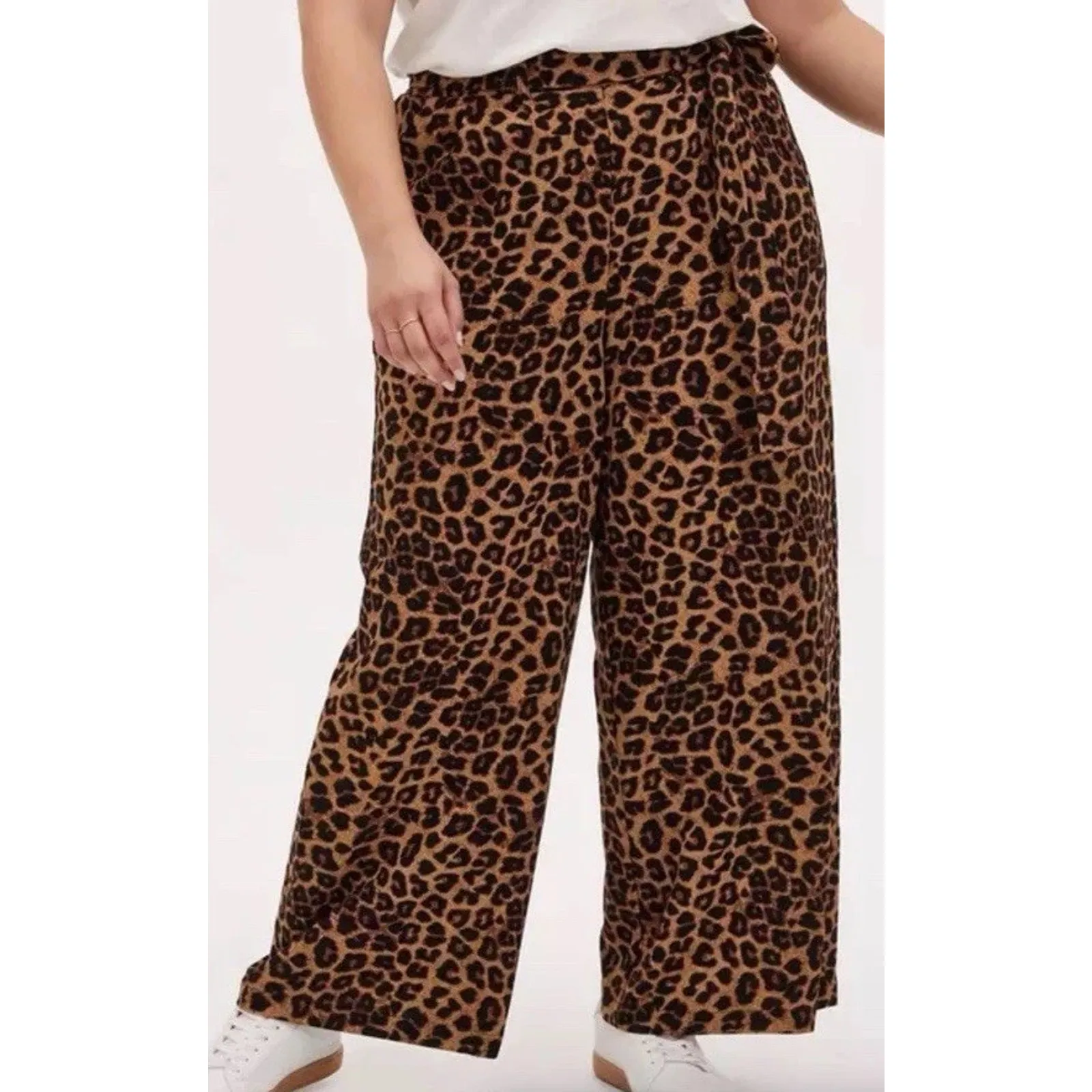 Torrid Pull-On Wide Leg High-Rise Leopard size PLUS 4X NEW - Image 11