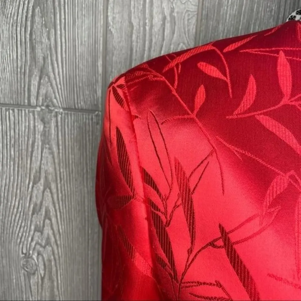 Vintage Versace classic v2 leaf floral silk skirt suit blazer jacket & skirt 10 - Image 6