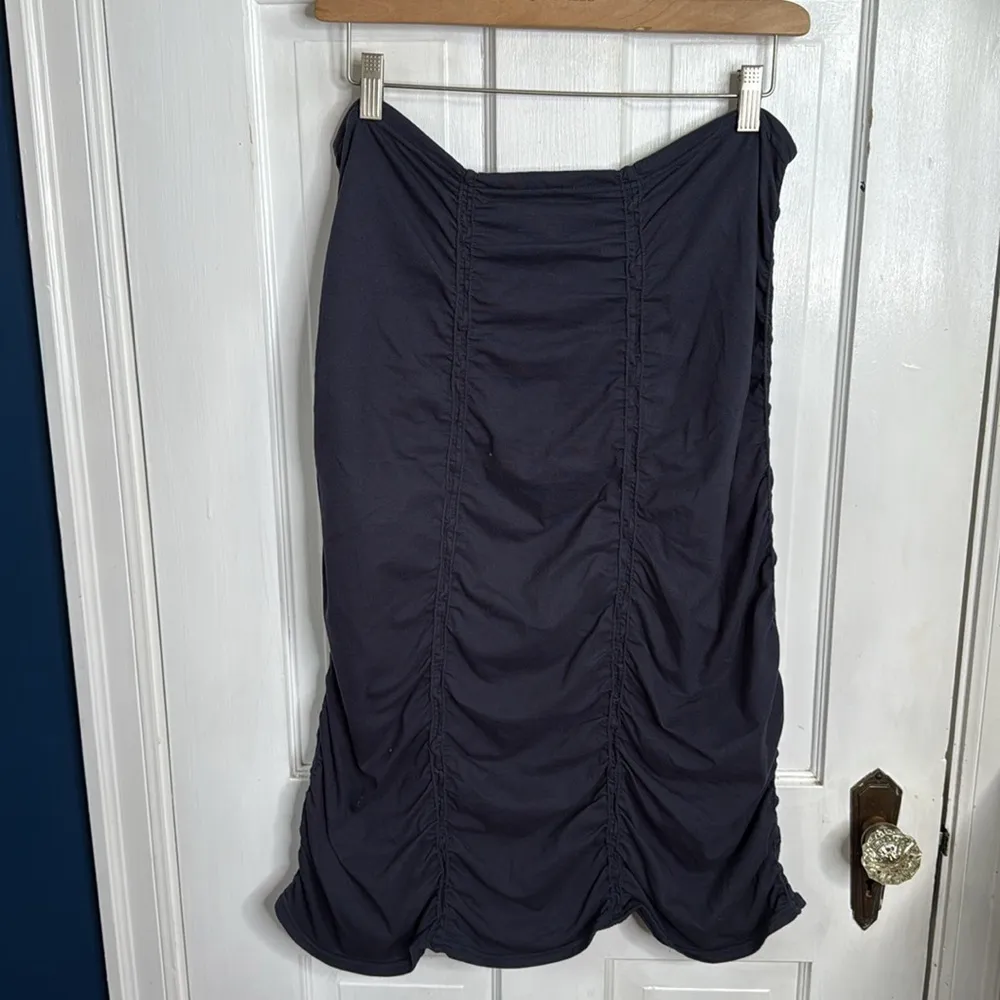 Neon Buddha Women's Jackson Ruched Skirt in Navy Blue W1731 Sz S - Image 7