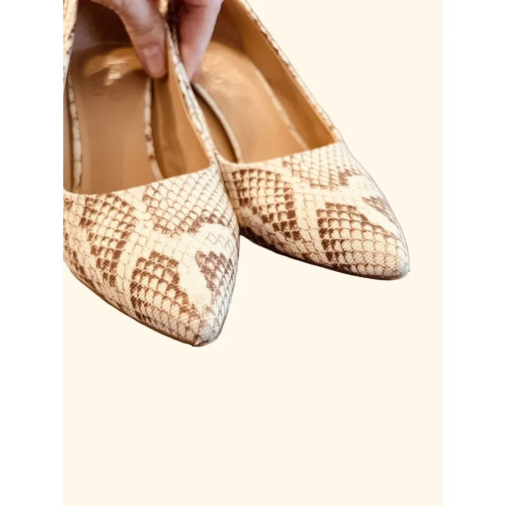 EUC Franco Sarto Womens Palma Animal Print Pumps Dress Block Heels Shoes 7 M - Image 6