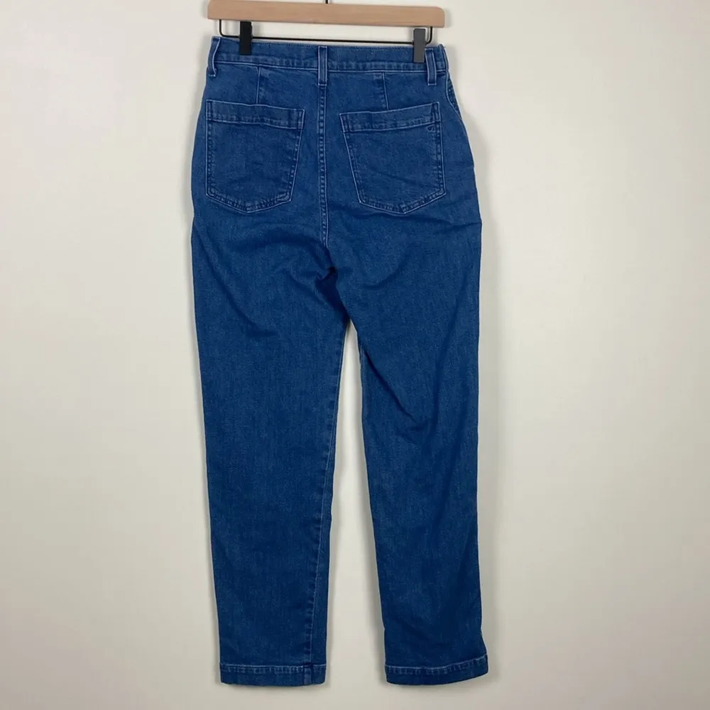 The Perfect Vintage Straight Jeans Split Hem Women’s Size 26 Blue Retro - Image 9