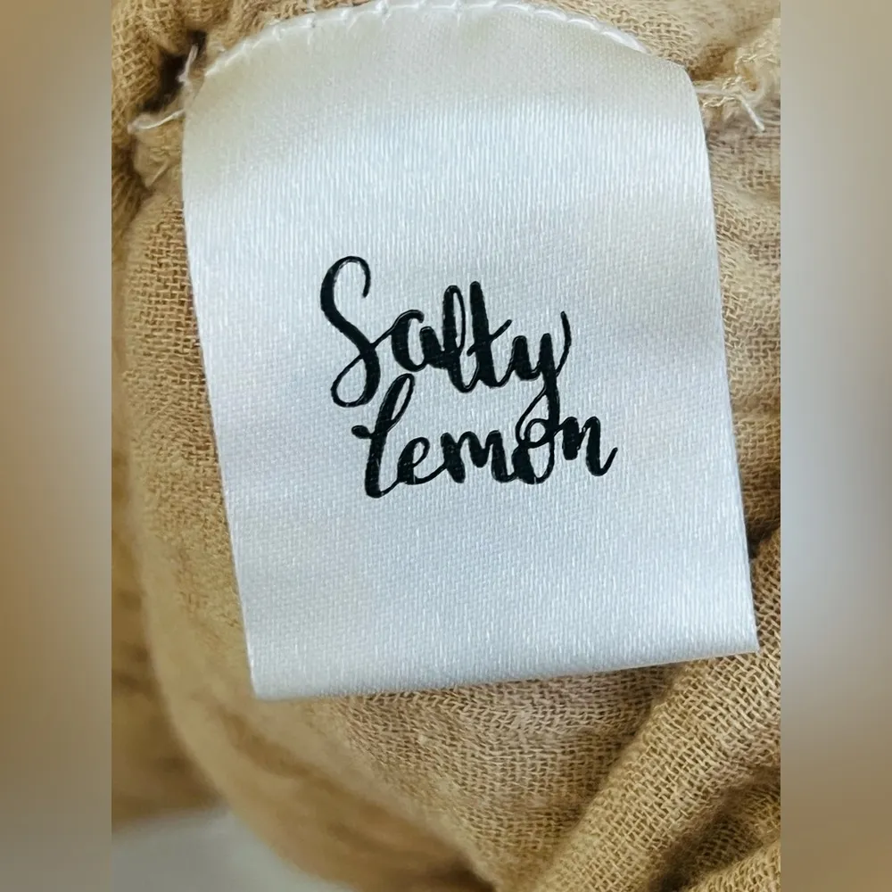 Salty lemon cotton maxi dress size M/L  fits - Image 7