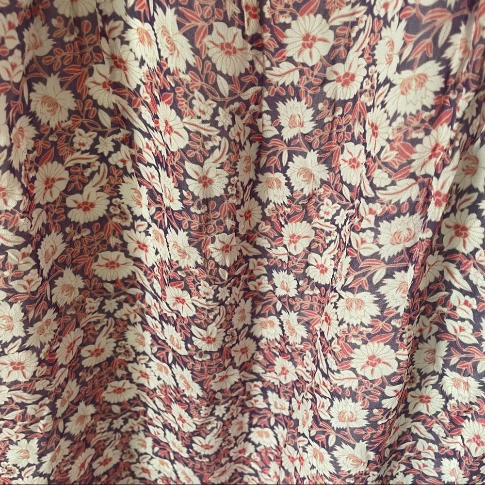 Buffy Poppy Floral Cold Shoulder Midi Dress Size Medium - Image 7