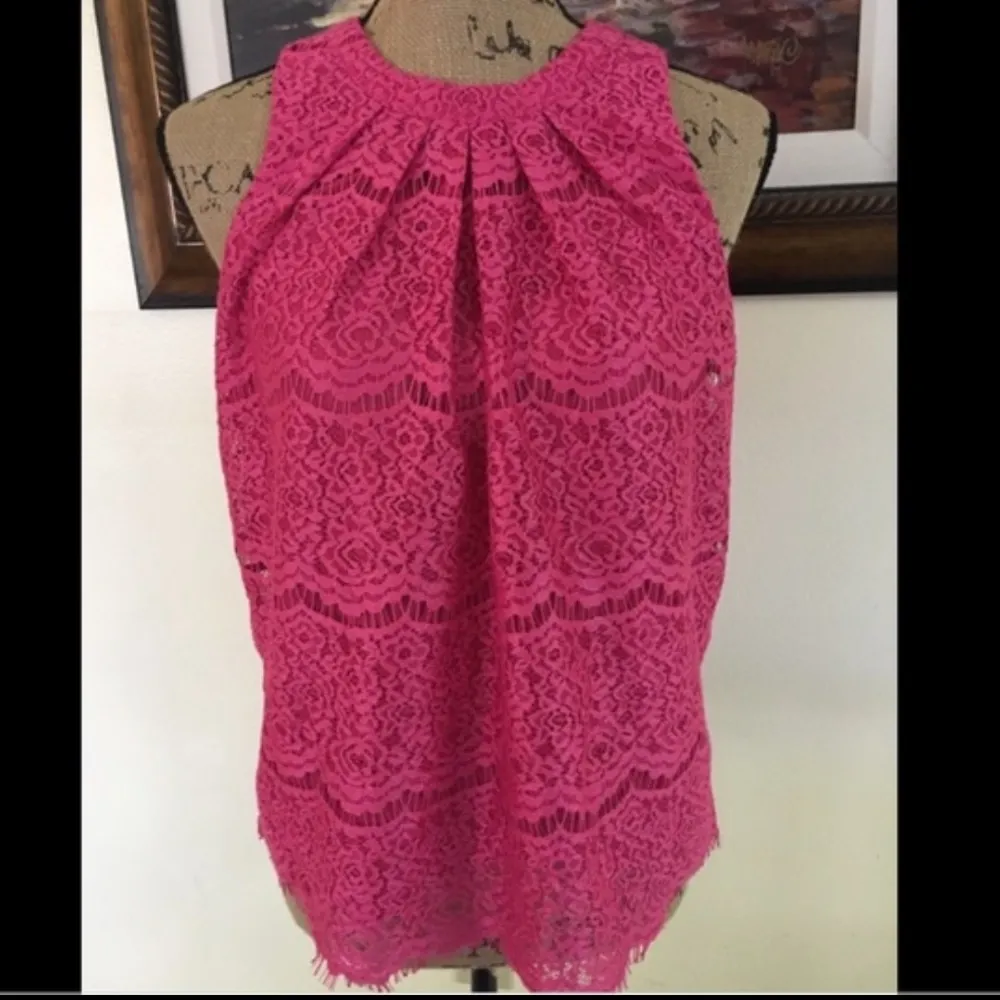 New Bleuh Ciel Pink Lace Top - Image 3