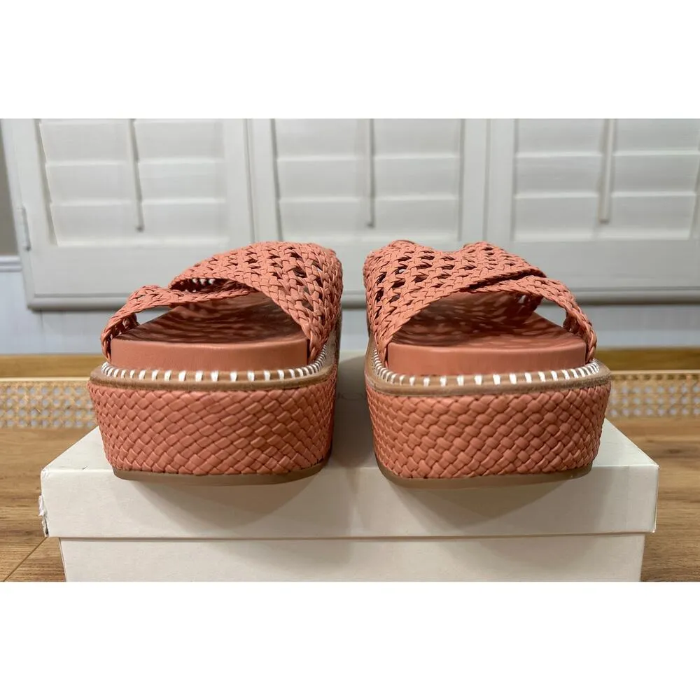 Ulla Johnson Gili Woven Leather Flatform Sandals Sundew Size 9/9.5 US 40 EU NIB - Image 7