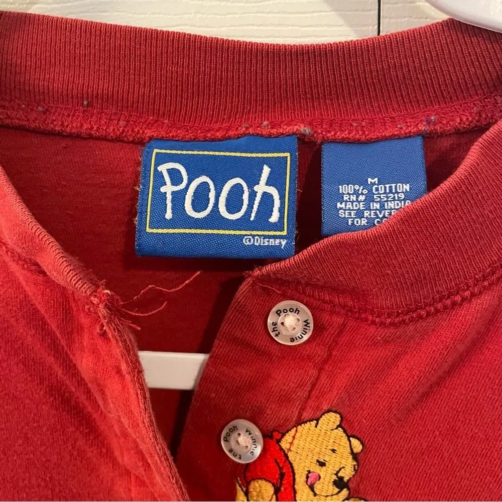 Vintage Disney Pooh long sleeve embroidered button down shirt MEDIUM - Image 3