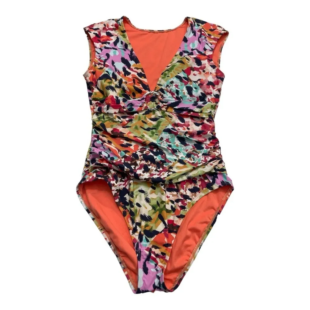 Bleu Rod Beattie Party
Animal Cap Sleeve Mio One
Piece Swimsuit size 10 - Image 7