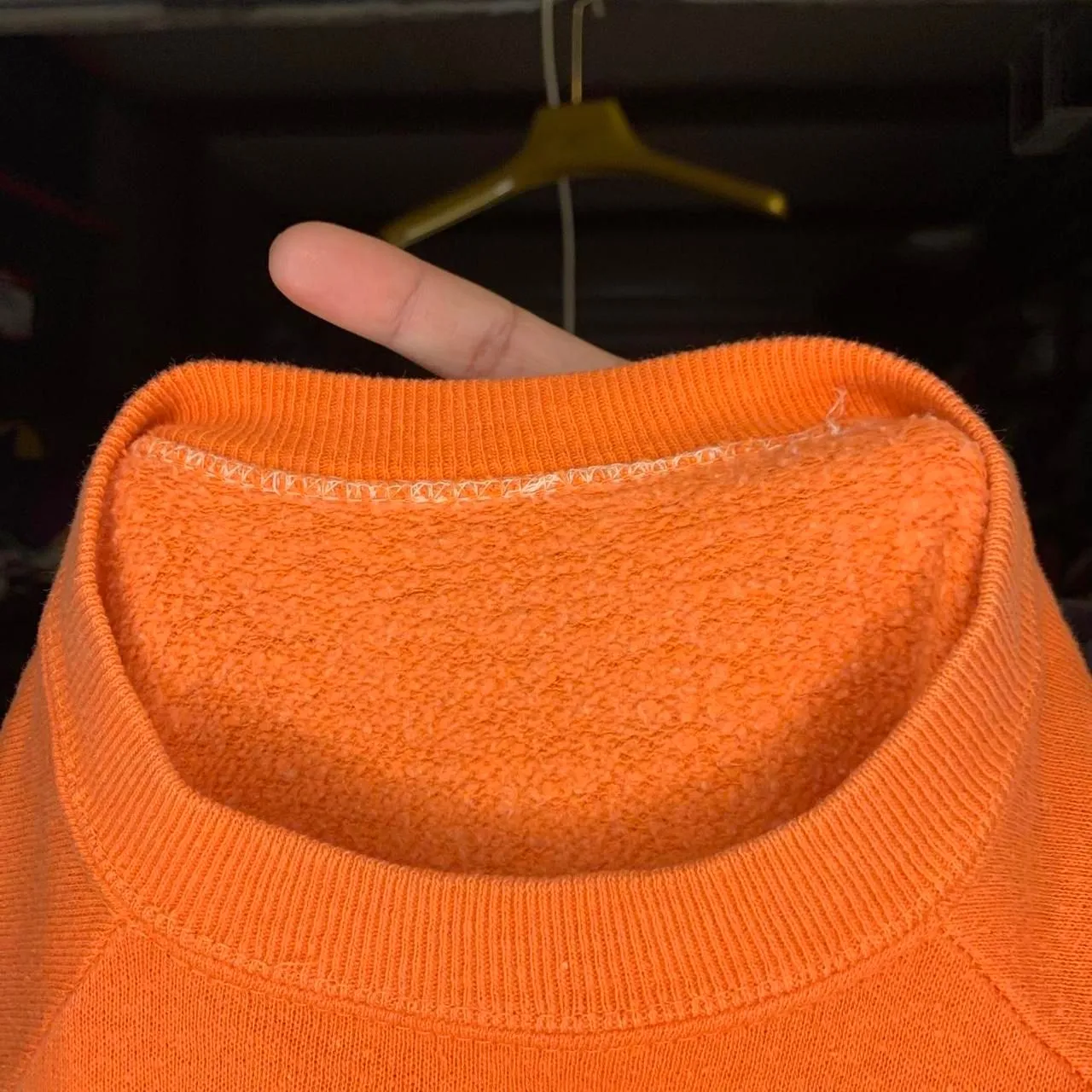 True Vintage 50s 60s Uni of Illinois Sleeveless Sweatshirt Size Medium / Large Orange - Image 5