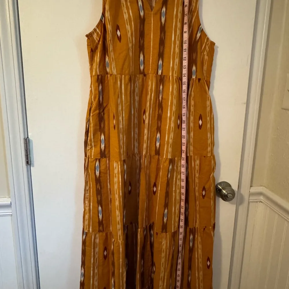 Large Sonoma Mustard Patterned Maxi Dress - Image 6