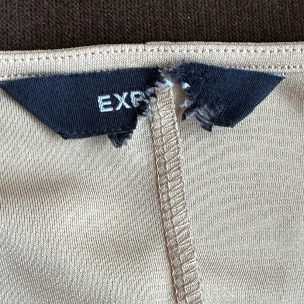 Express  Golden Yellow V Neck Wrap Look, Ruffle Edges Draped Midi Dress Sz S - Image 9