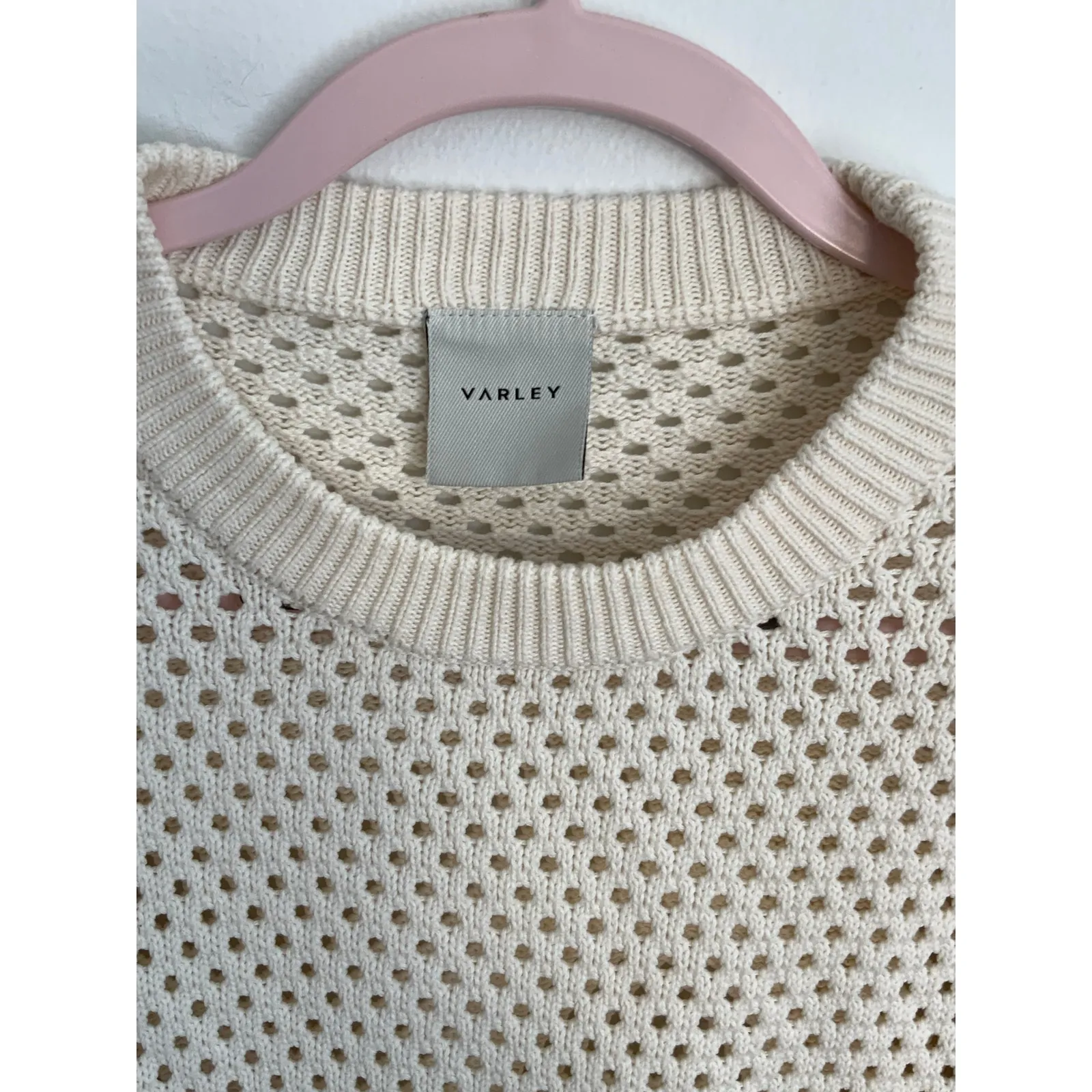 Varley Arabella Knit Cream Sweater size small - Image 5