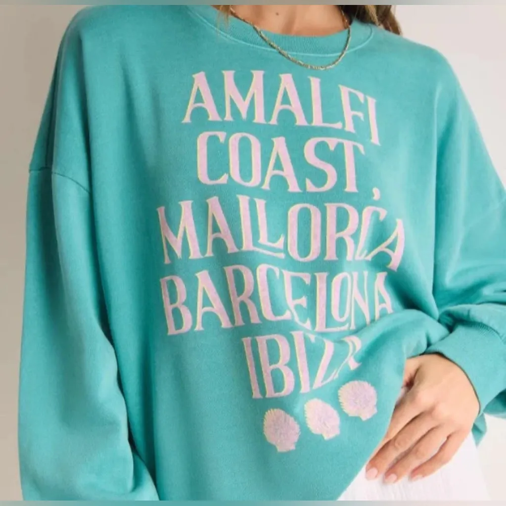 Z SUPPLY Womens‎ Sunday Destination Sweatshirt in Cabana Green Size Med - Image 2