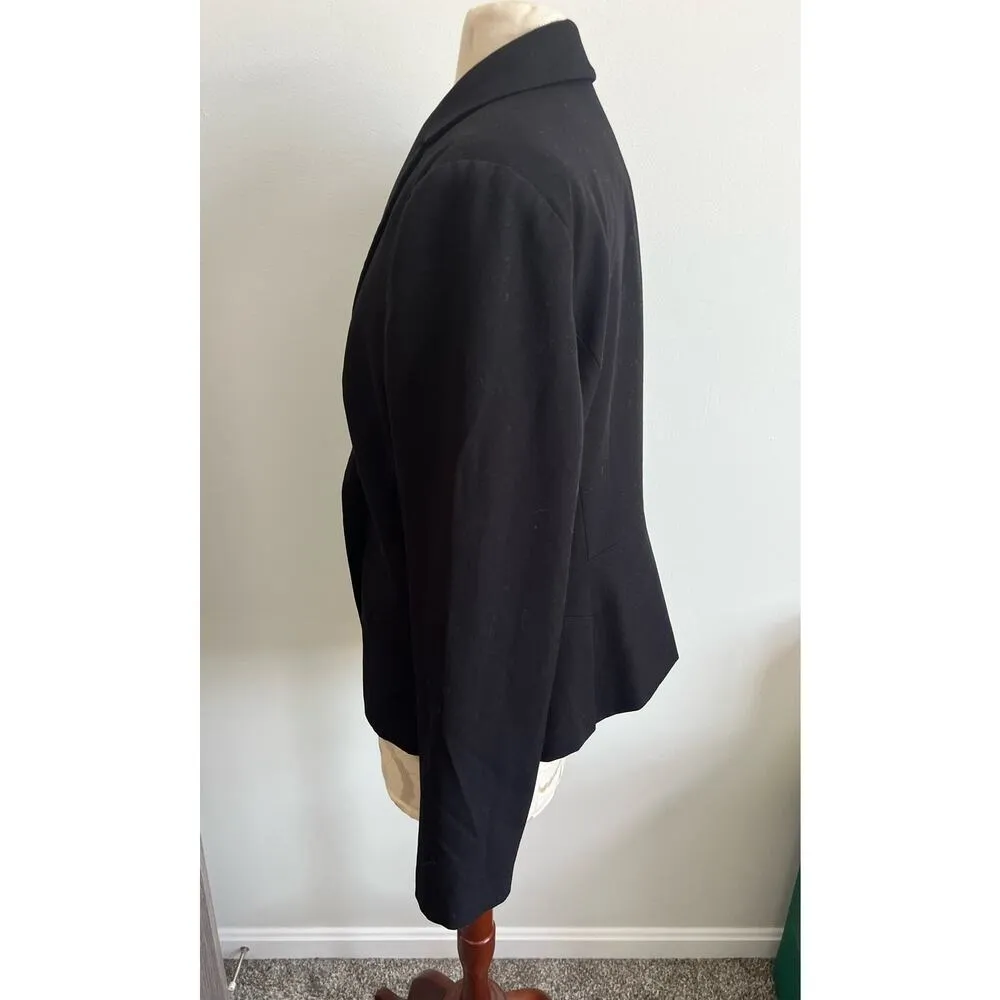 Worthington Single Buttoned Classic Black Business Blazer Size 14 - Image 4