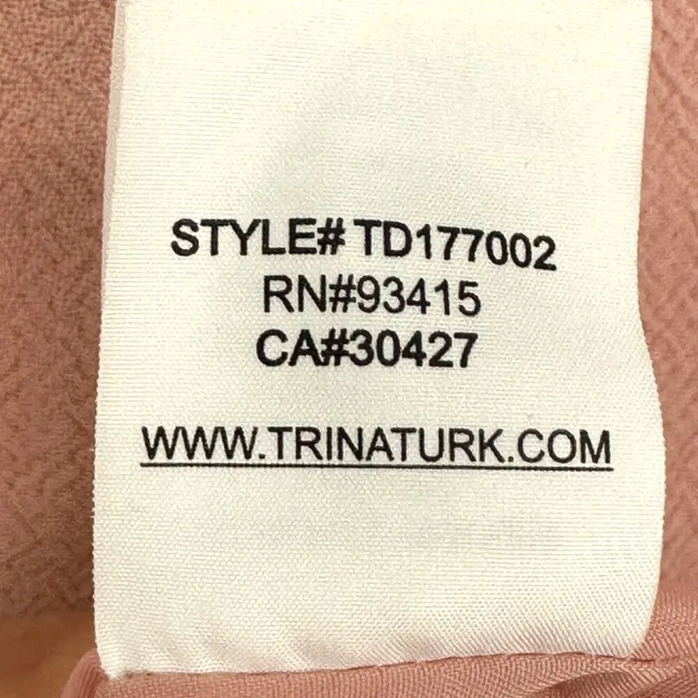 Trina Turk | Size 2 | Knightly Floral Printed Embroidered Sheath Dress in Blush - Image 11