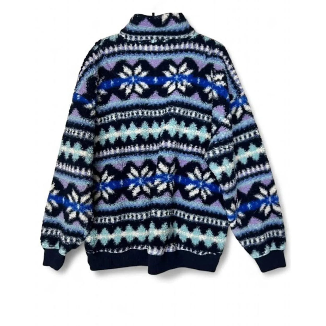 Aerie Sherpa Sweatshirt XS‎ Polar Chic Nordic Print Cabincore Chalet Ski Resort - Image 2