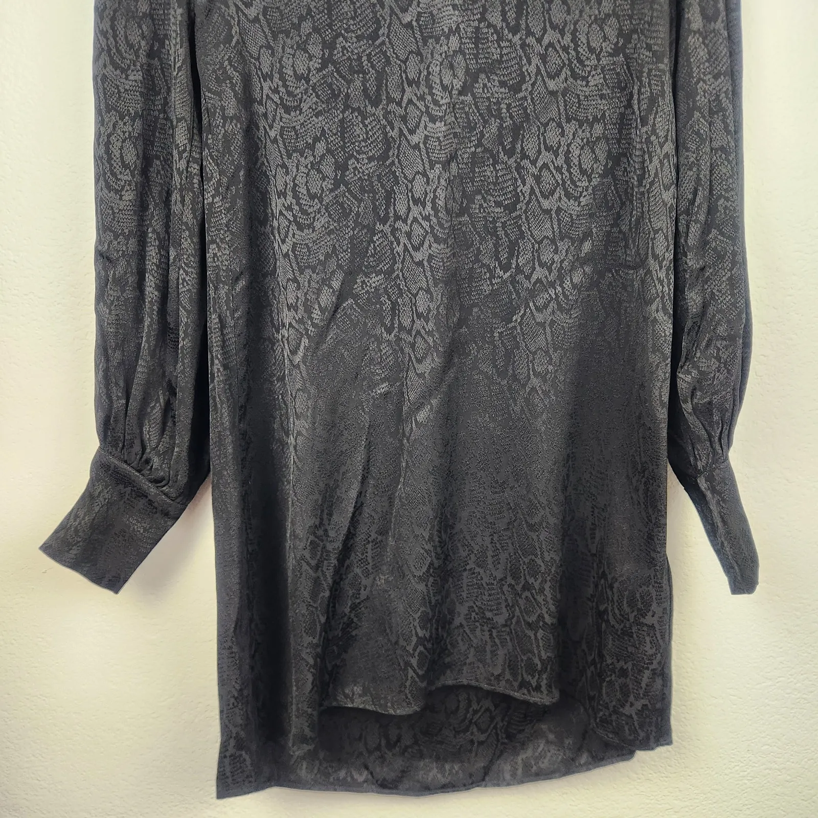 Just Cavalli Black Dress Long Sleeve V Neck Size 36 US Size Small NWT - Image 4