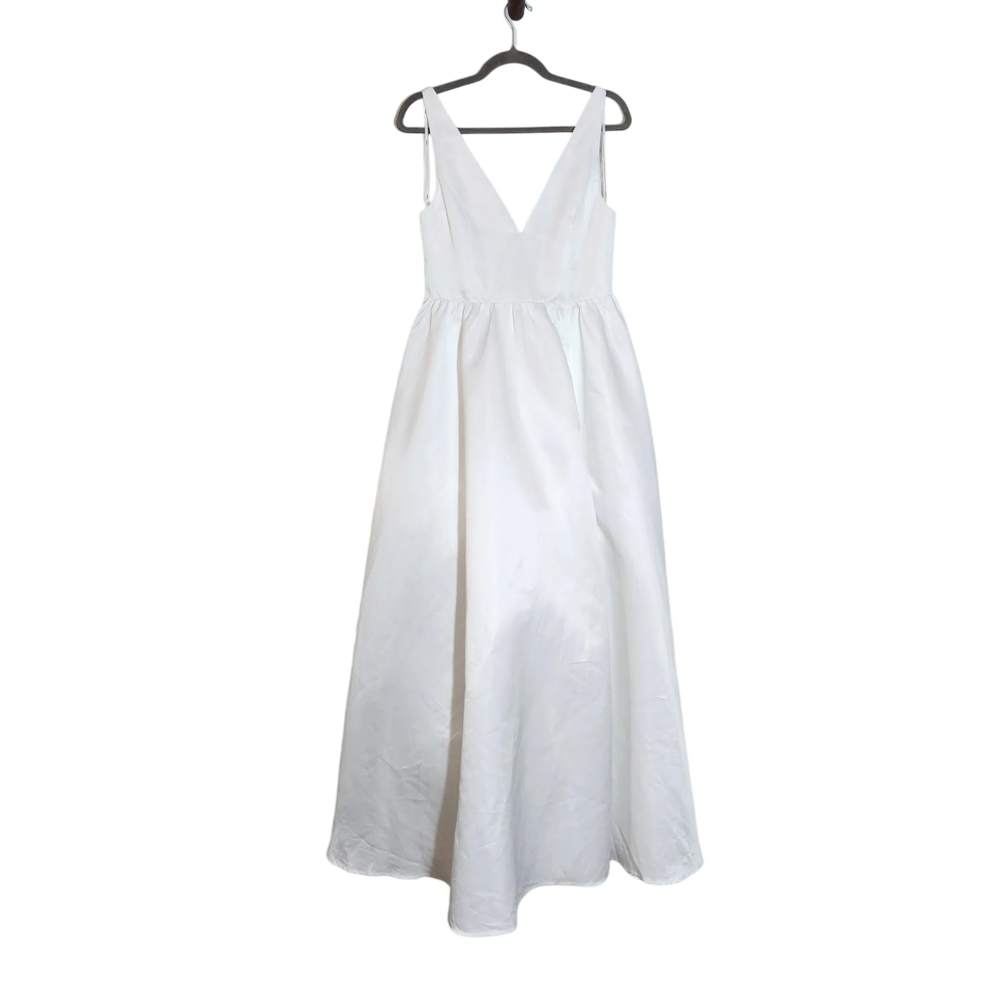 Lulus  White Backless Wedding Dress with Removable Bow NWT Size Medium - Image 4