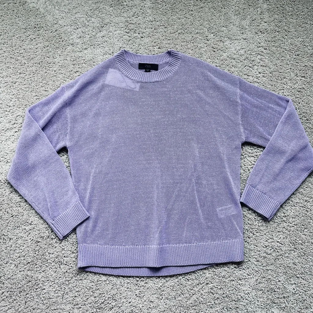 Zara lilac Knit top. S-M - Image 3