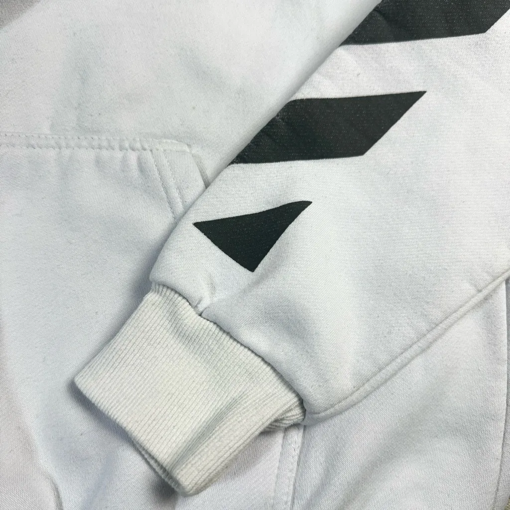 Off-White White and Black Striped Hoodie - Image 9