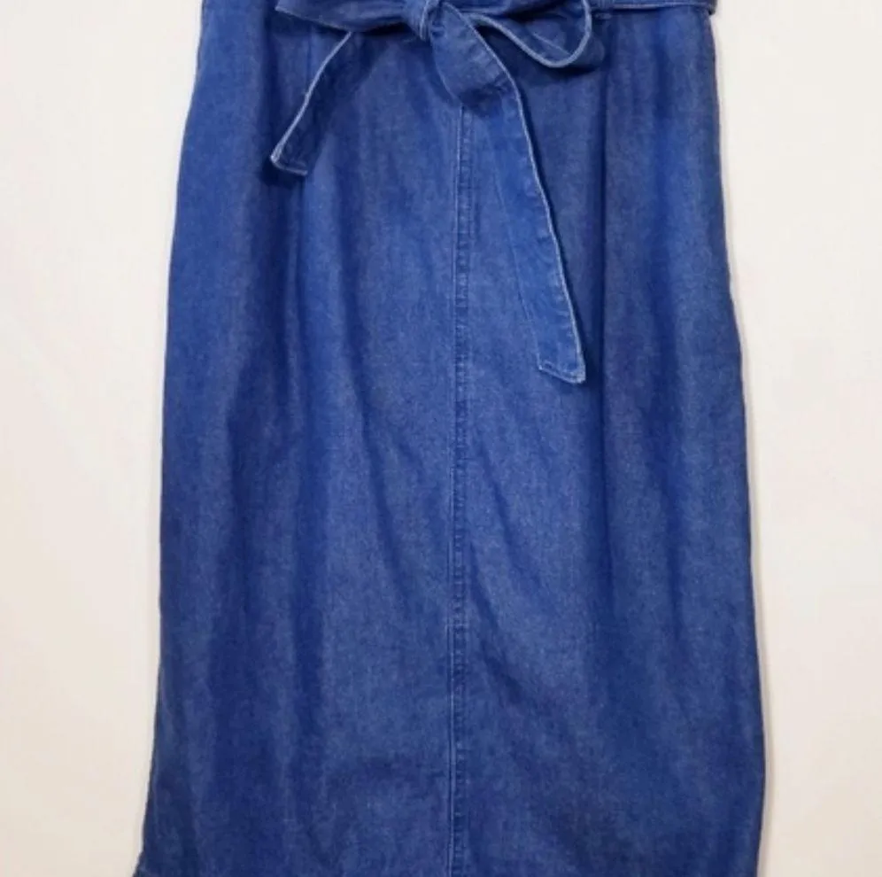 Uniqlo Denim paper bag Skirt - Image 5