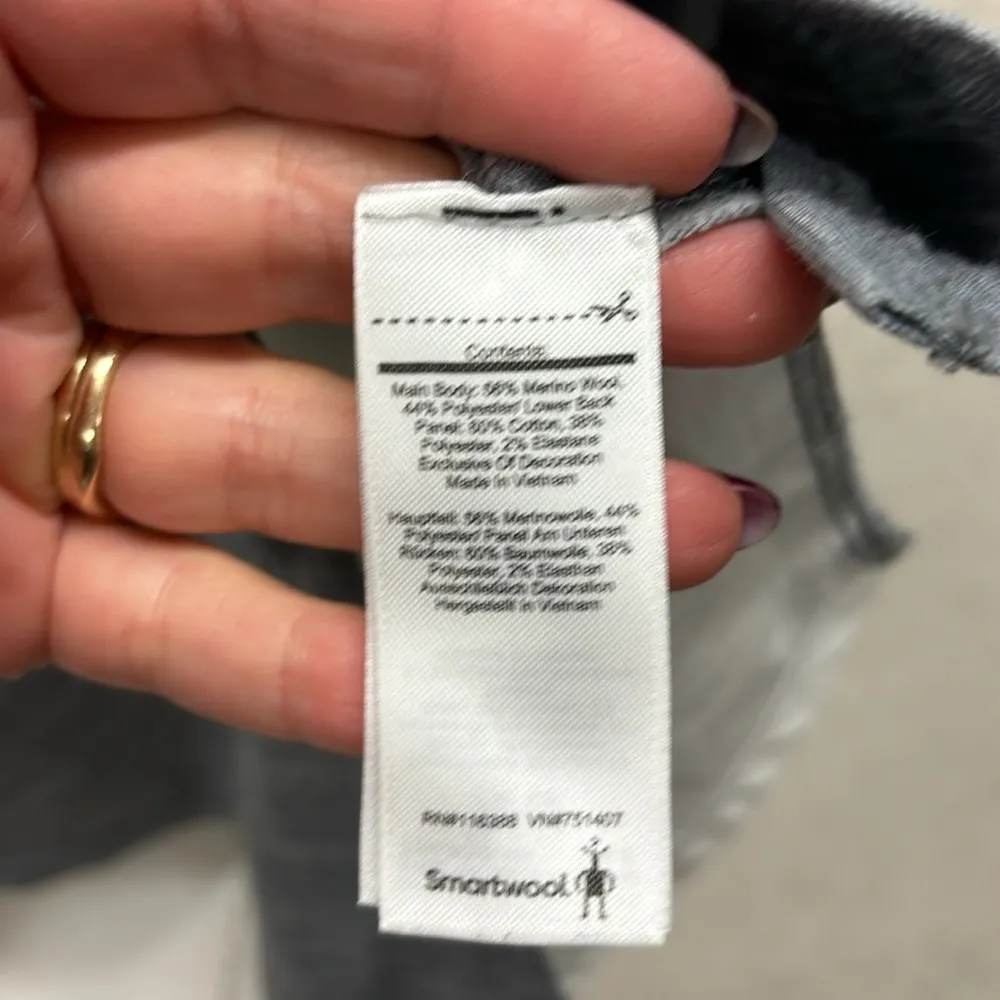 Smartwool Heathered Gray Cuffed Short Sleeve Button Front Polo Shirt Size Small - Image 4