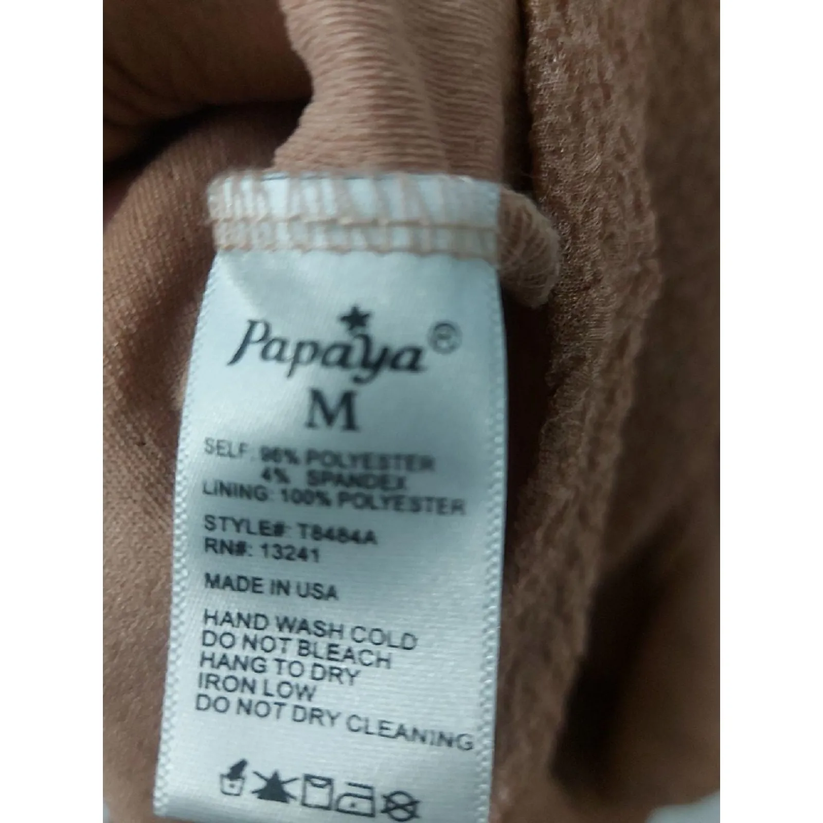 Papaya Strapless Brown/Gold Flecks Peplum Cocktail Dress M Coquette Girl Holiday - Image 6