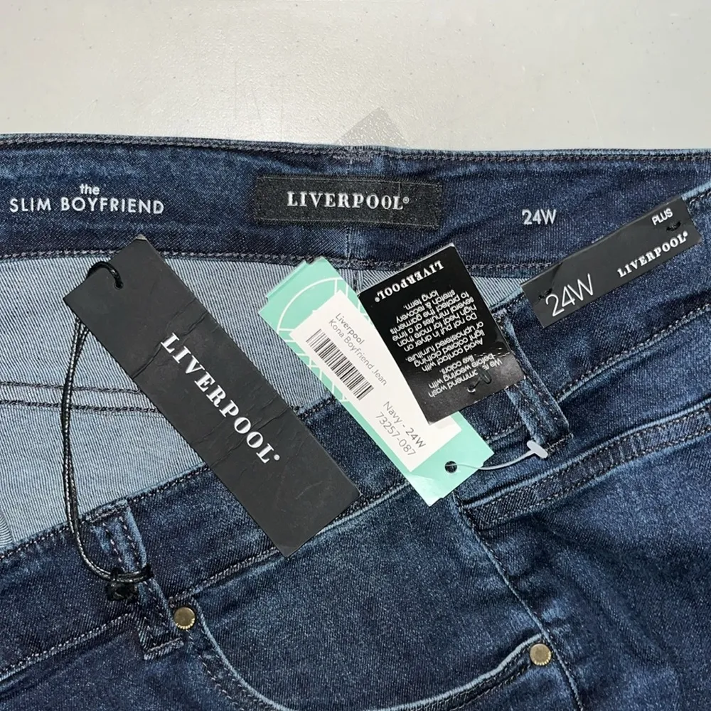 Liverpool NWT Size 24W Blue Denim Kona The Slim Boyfriend Jeans - Image 3