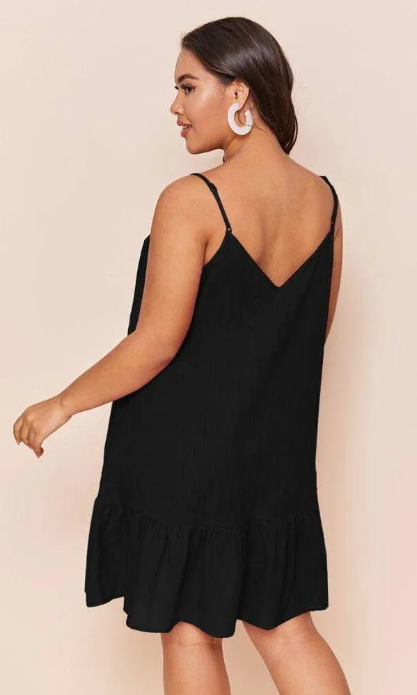 Black V Neck Dress Size XL - Image 2