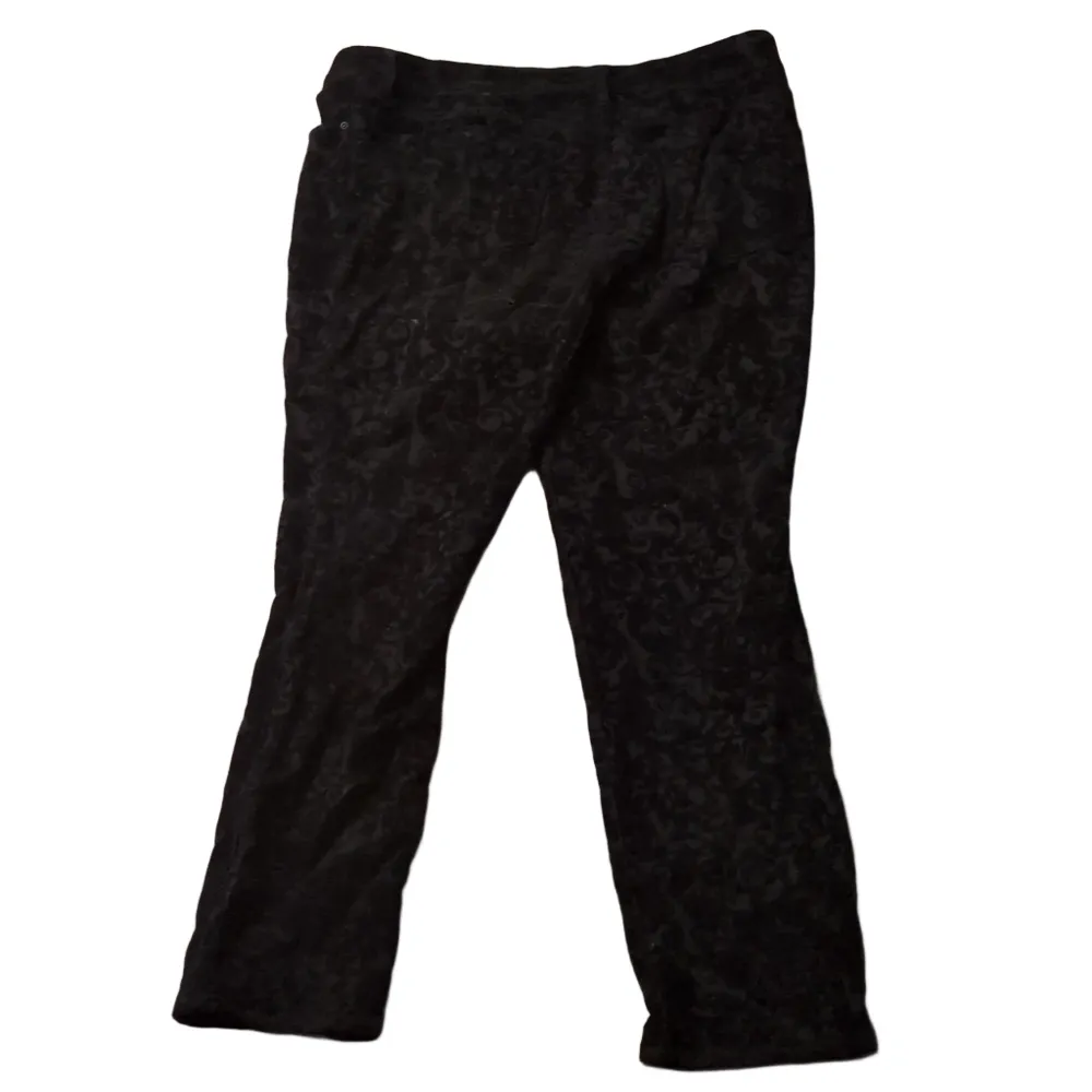 Nydj Lift Tuck Technology Black Velour Skinny Pants Size 16 - Image 8