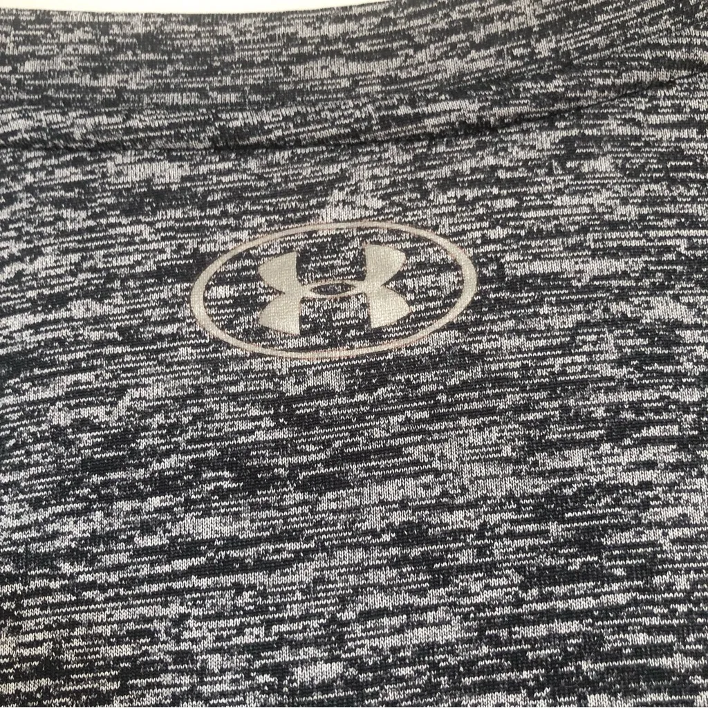 Under Armour women large v neck loose fit athletic t-shirt gray black fitness - Image 5