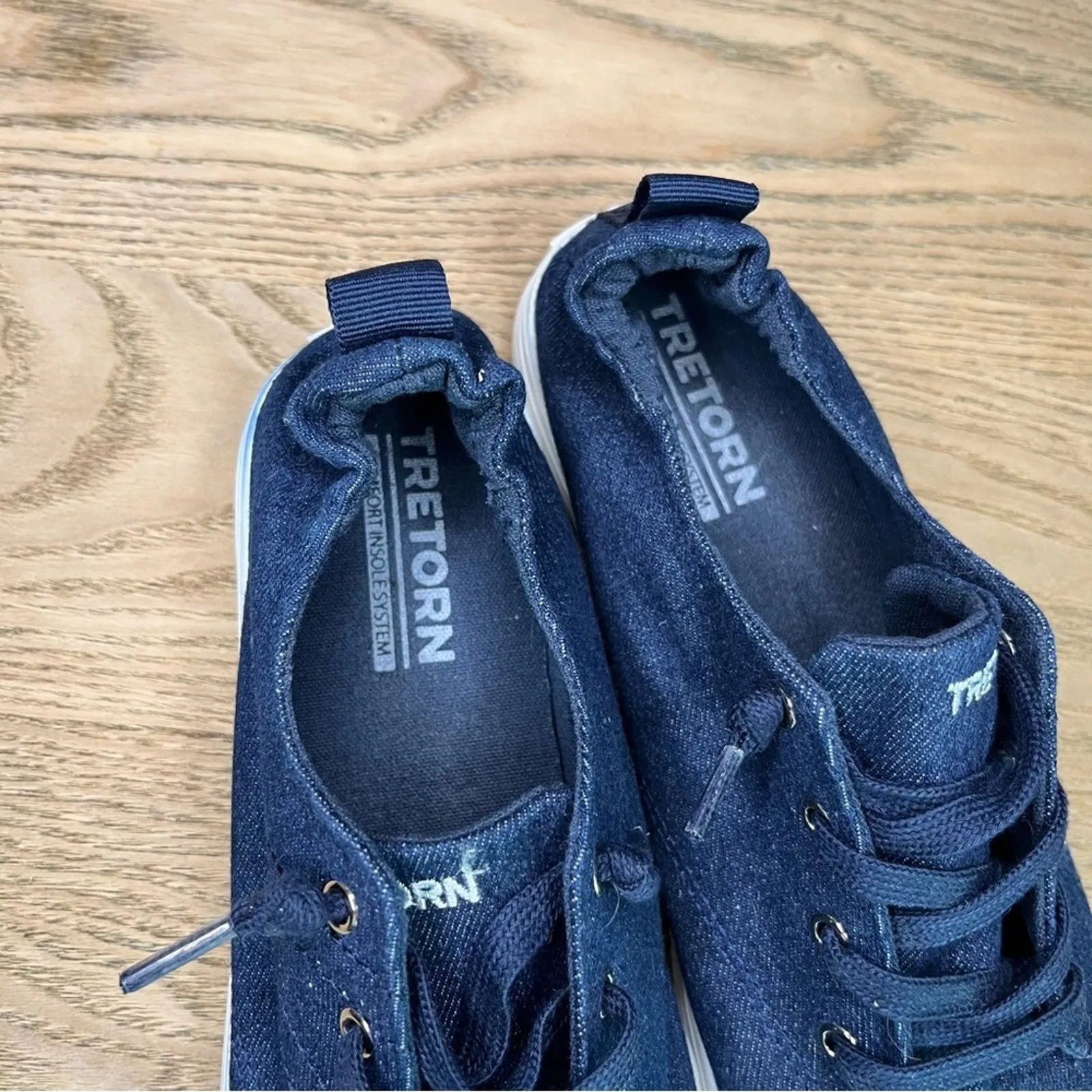 TRETORN Meg 2.0 Denim Low Top Sneakers Slip On Blue Casual Shoes Women’s 8.5 - Image 11