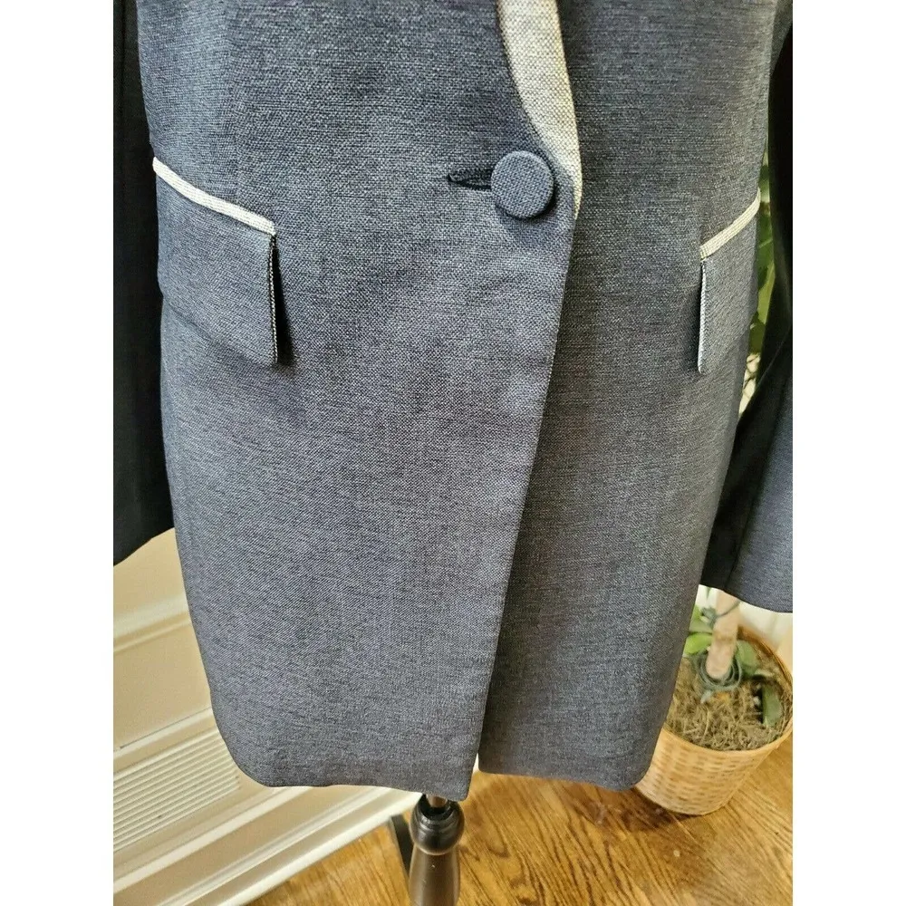 Blue Women's 100% Polyester Long Sleeve Fitted Orc Size XL - Image 3