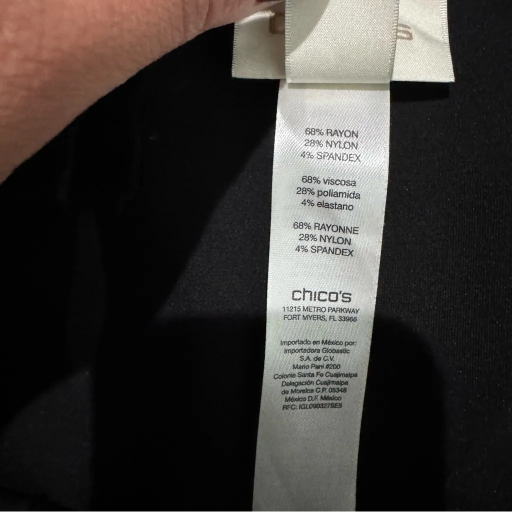 New Chico's So Slimming Lindy Pants‎ In Black Size 14 Short Chico Size 2.5 Short - Image 5