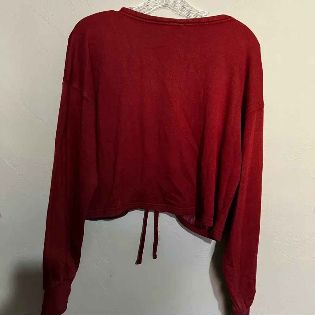 NWT  by Aerie Keep it 100 Cinched Front Rust Sweater - Image 8