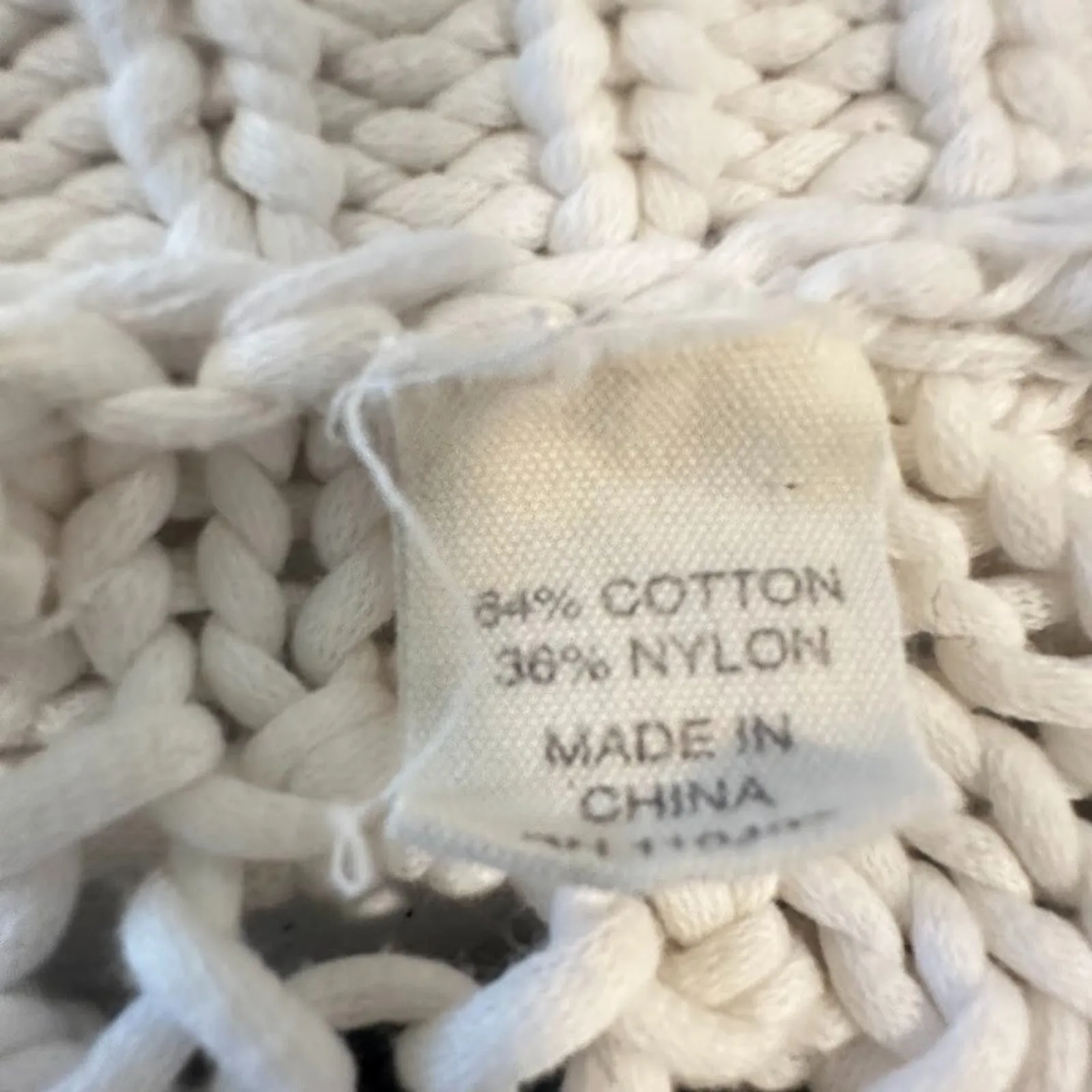 Inhabit White Crochet Open Cardigan Sweater Womens S Boho Granny Chunky Cottage - Image 8