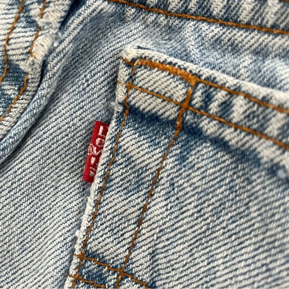 Vintage 90s Levi’s 501 Button Fly High Rise Jean Cut Off Shorts Daisy Dukes 11 4 - Image 9