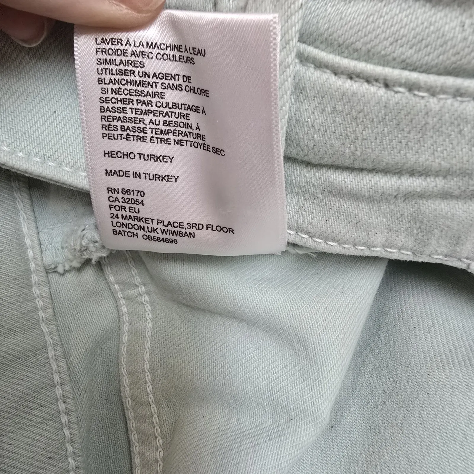 Anthropologie Pilcro Script Garment Dyed Raw Hem Denim 31 Light Green - Image 6