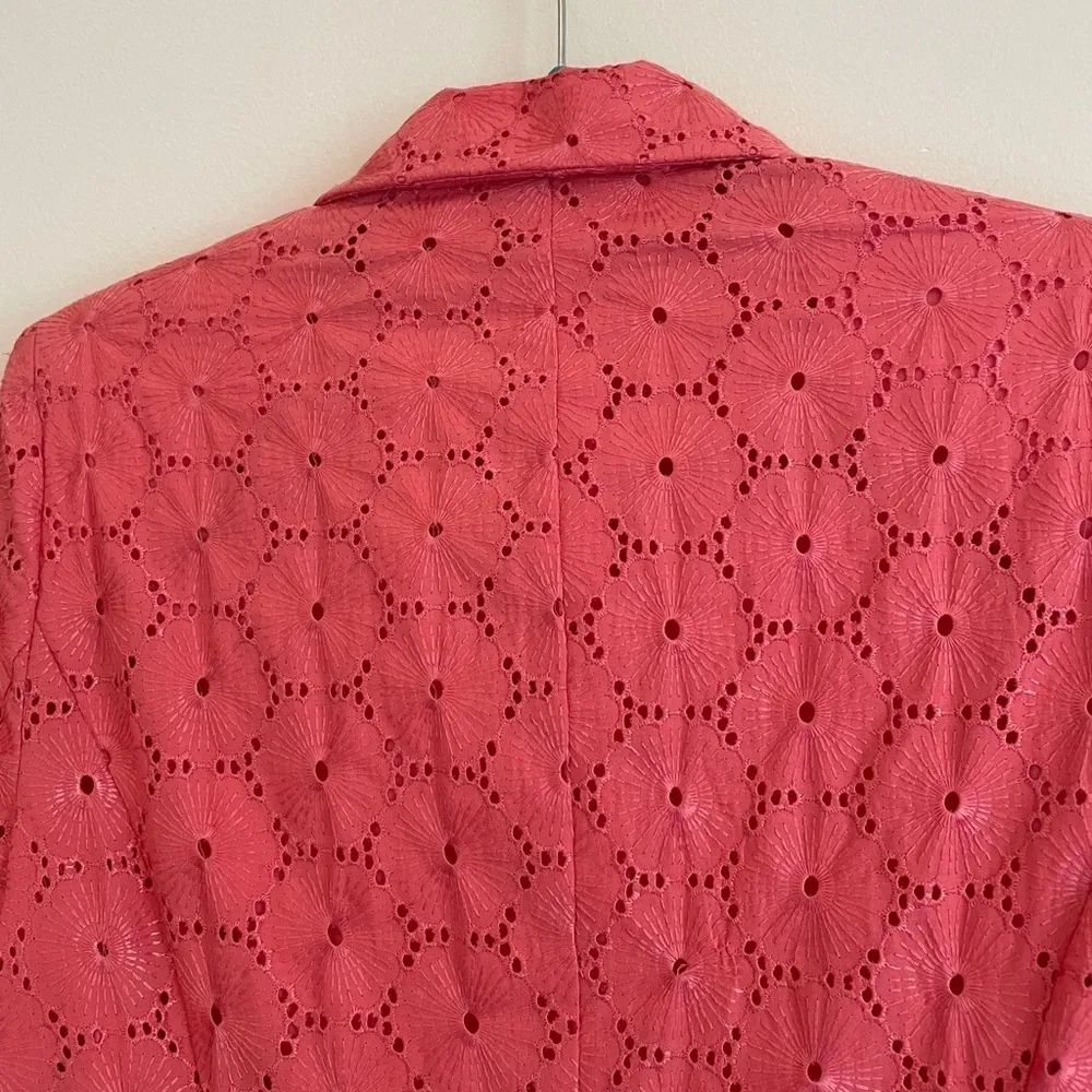Ingenuity pink Eyelit blazer jacket cottagecore ~ women’s size 4 - Image 10