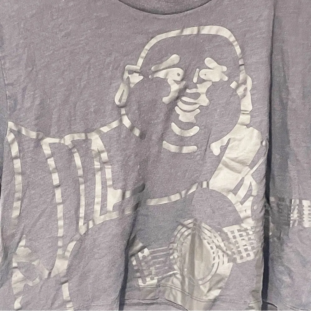 True Religion  Size Medium Black Oversize Buddha Short Sleeve Bella Crop - Image 3