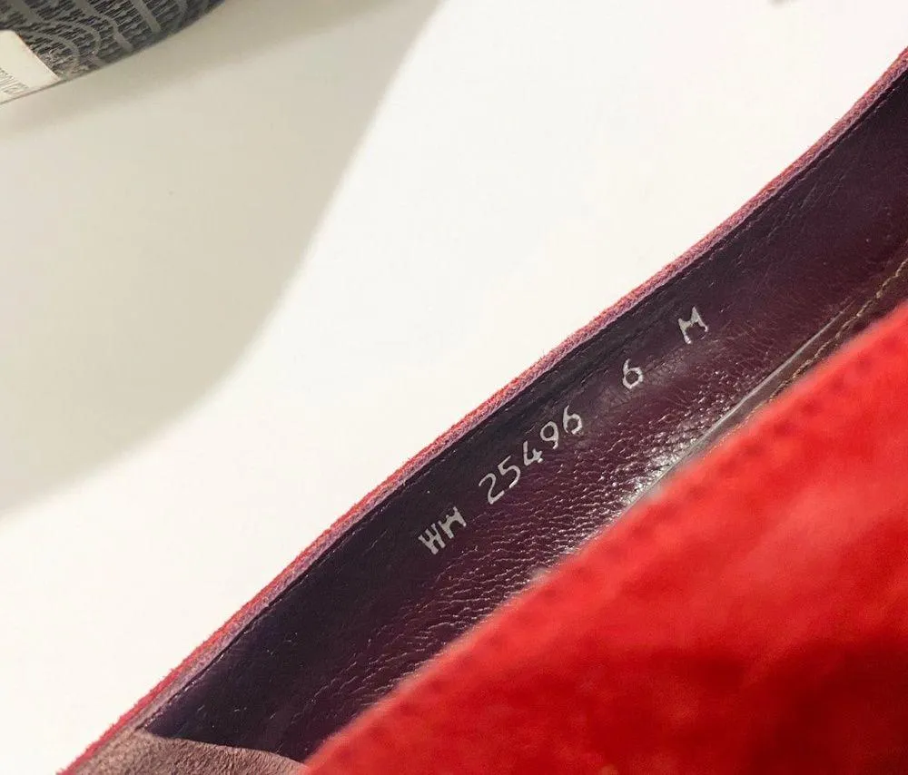 Stuart Weitzman suede red heels - Image 6