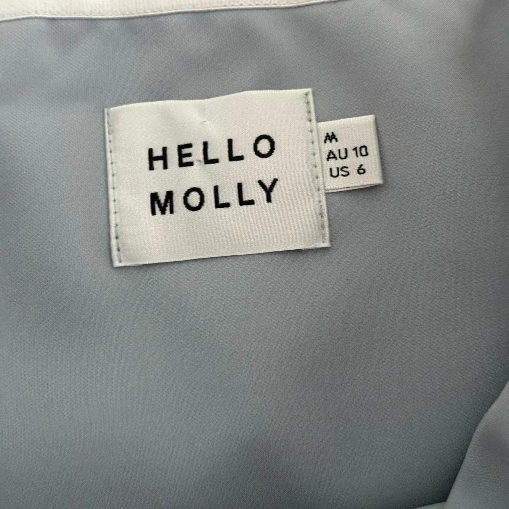 Hello Molly Mimosa Time Spring Summer Polka Dot Dress‎ Ruffle Womens 6 Strapless - Image 2