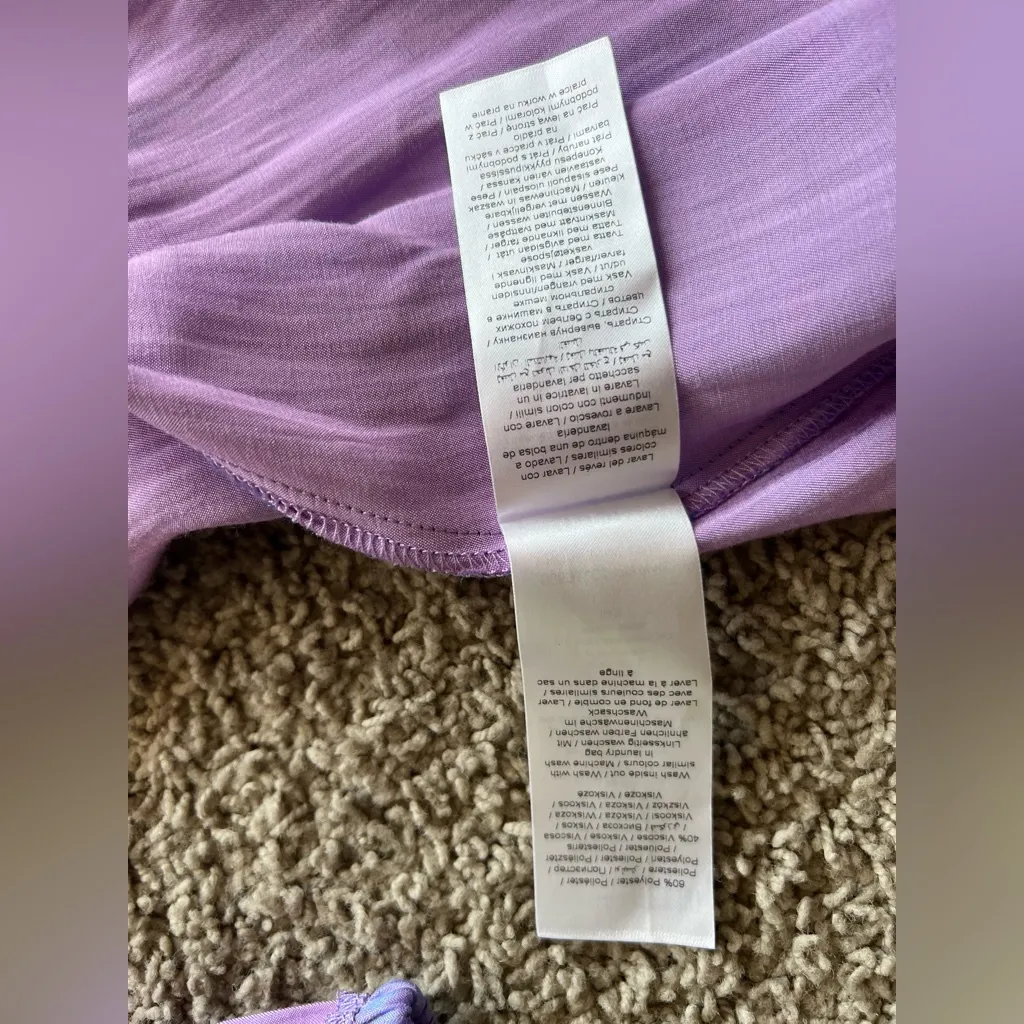 ICHI Lilac Satin Ruffle Dress – Size 38 / US Small - Image 10