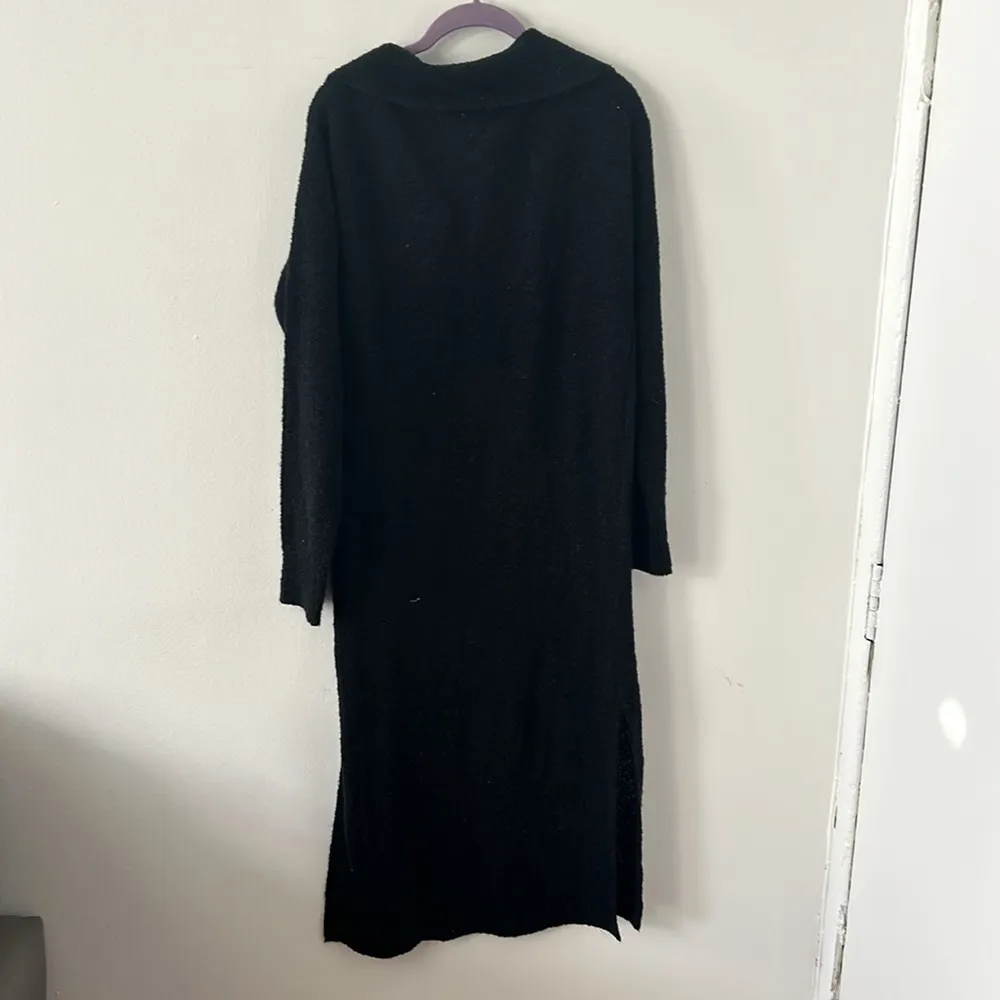 NWT L'Academie Black Long Sleeves Wool Blended Midi Dress Size Medium - Image 6