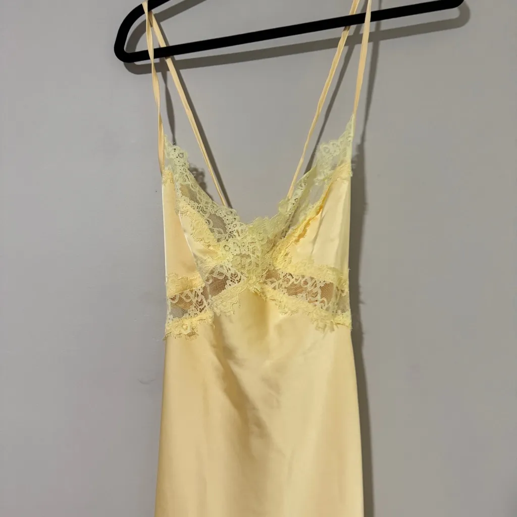 Princess Polly Treasure Bias Cut Maxi Dress Lemon Size 8 Yellow - Image 6