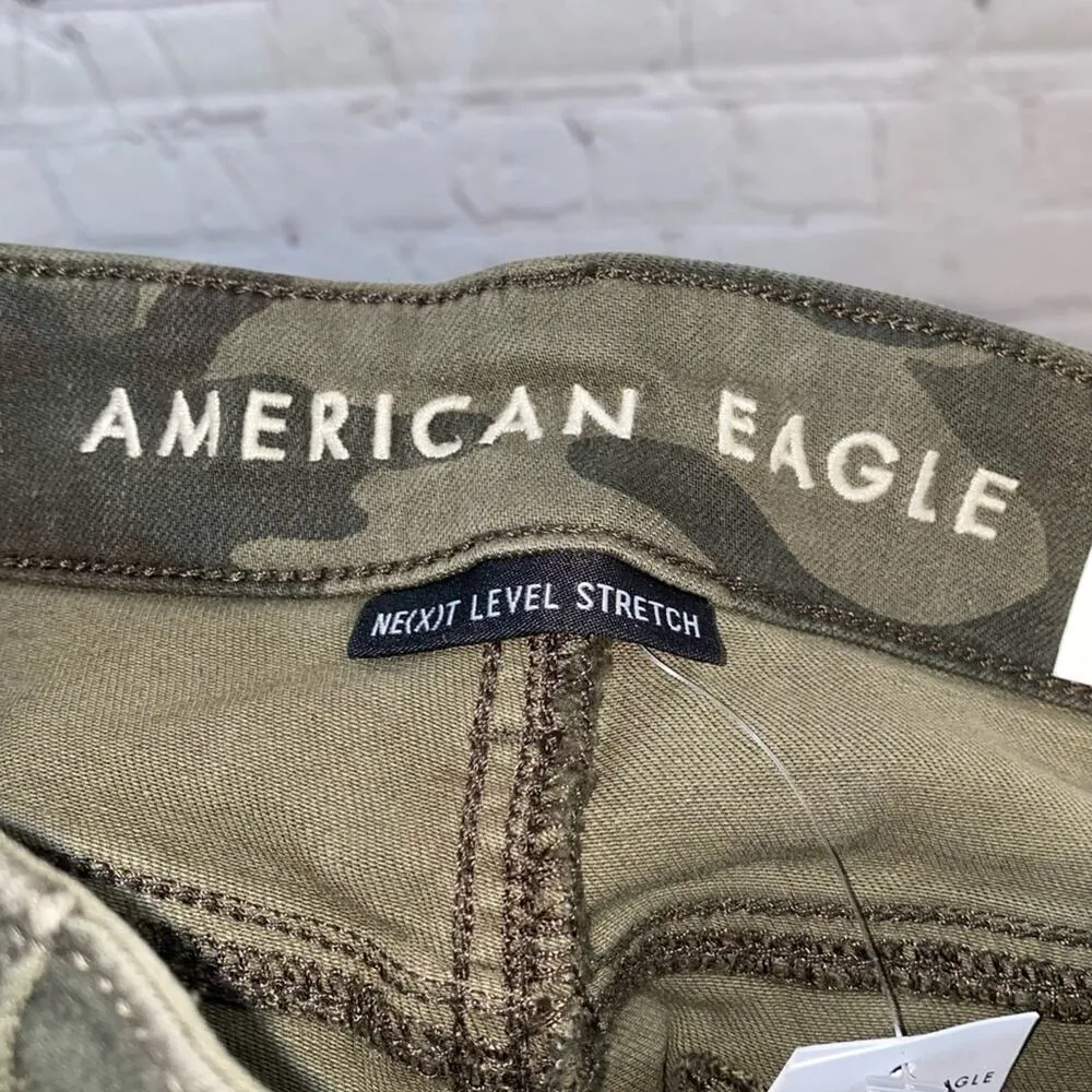 NWT AEO Camouflage Ne(x)t Level Stretch Hi-Rise Jeggings Crop - Image 3