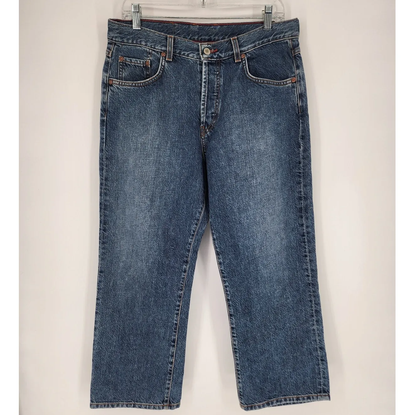 Vintage Lucky Brand Dungarees Lowrise Easy Fit Cuff Capri Jeans 14/32 USA - Image 11