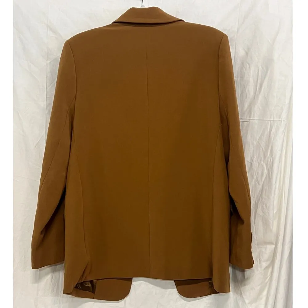 ASTR The Label Long Sleeve Single Breasted Boyfriend Blazer Caramel Women's S Tan - Image 6