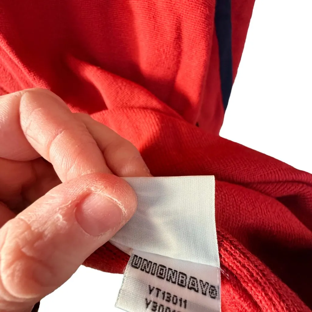 Union Bay Y2K Red Striped V-Neck Sweater Oversized Skater Streetwear Women's XL - Image 4